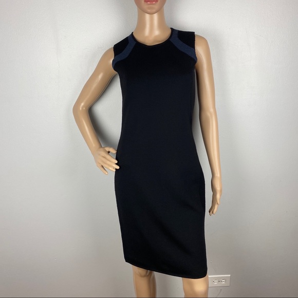 NEW VINCE BLACK SLEEVELESS SWEATER DRESS - Picture 2 of 9